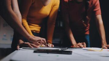 Business meetings to analyze investment strategies and brainstorm sales plans for a more profitable business. video