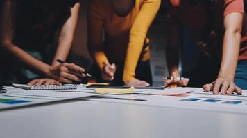 Business meetings to analyze investment strategies and brainstorm sales plans for a more profitable business. video