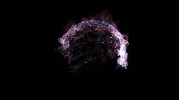 Cosmic energy strings. Energy flows in the form of thin bright elements. Lines form structural fibers video