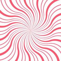 Candy swirl background. Spiral lollipop pattern. Pink radial hydrogen. vector