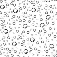 Doodle pattern soap bubbles. Linear illustration of pattern with foam elements. vector