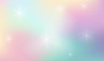 Unicorn background with stars. Multicolored blurred fairy tale pattern. Fantasy bright cover with sparkles vector