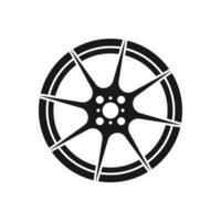 Car rim icon isolated on white background. Wheel symbol in flat style. Car element illustration for web and mobile design. vector