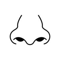 Nose line icon isolated on white background.Web vector