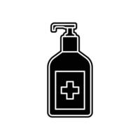 Hand sanitizer flat line icon. icon isolated on white background. vector
