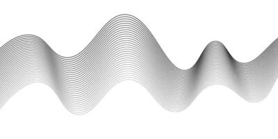 Black white abstract background wavy line. Digital future technology concept. illustration. vector