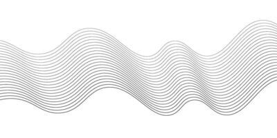 Abstract modern wavy line shape on white background. illustration. vector