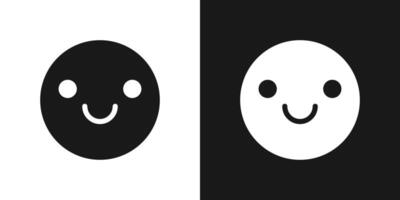 Happy smile icon flat design isolate on white background. illustration vector