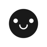 Happy smile icon flat design isolate on white background. illustration vector
