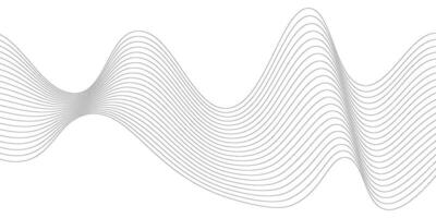 Abstract black wave lines pattern on white background. illustration vector