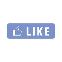 Like blue button sign isolate on white background vector