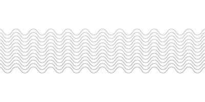 Abstract black wavy stripe lines pattern on white background. illustration vector