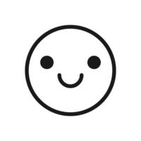 Happy smile icon flat design isolate on white background. illustration vector