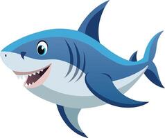 A Illustration of shark fish on white background vector