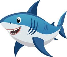A Illustration of shark fish on white background vector