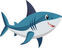 A Illustration of shark fish on white background vector