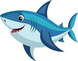 A Illustration of shark fish on white background vector