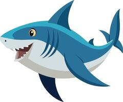 A Illustration of shark fish on white background vector