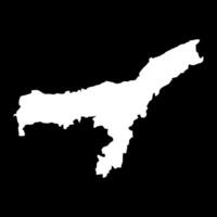 Assam state map, administrative division of India. illustration. vector