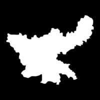 Jharkhand state map, administrative division of India. illustration. vector