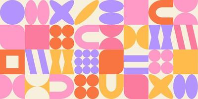 Brutalism abstract background. Simple geometric shapes, illustration vector