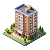 Beautiful High Quality 3d Isometric View Image Isolated on Transparent Background png