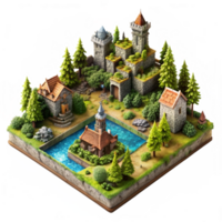 Beautiful High Quality 3d Isometric View Image Isolated on Transparent Background png
