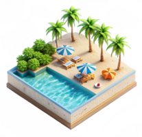 Beautiful High Quality 3d Isometric View Image Isolated on Transparent Background png