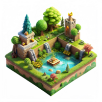 Beautiful High Quality 3d Isometric View Image Isolated on Transparent Background png