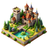 Beautiful High Quality 3d Isometric View Image Isolated on Transparent Background png