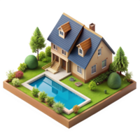 Beautiful High Quality 3d Isometric View Image Isolated on Transparent Background png
