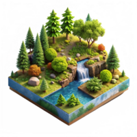 Beautiful High Quality 3d Isometric View Image Isolated on Transparent Background png