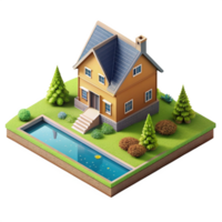 Beautiful High Quality 3d Isometric View Image Isolated on Transparent Background png