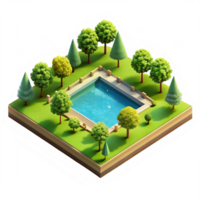Beautiful High Quality 3d Isometric View Image Isolated on Transparent Background png
