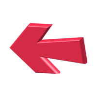 Red Arrow. 3d Red Arrow. 3D Red arrow In Different Style and shapes png