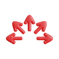 Red Arrow. 3d Red Arrow. 3D Red arrow In Different Style and shapes png