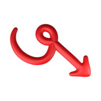 Red Arrow. 3d Red Arrow. 3D Red arrow In Different Style and shapes png