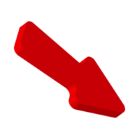 Red Arrow. 3d Red Arrow. 3D Red arrow In Different Style and shapes png