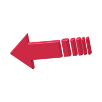 Red Arrow. 3d Red Arrow. 3D Red arrow In Different Style and shapes png