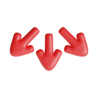 Red Arrow. 3d Red Arrow. 3D Red arrow In Different Style and shapes png