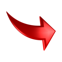 Red Arrow. 3d Red Arrow. 3D Red arrow In Different Style and shapes png