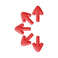 Red Arrow. 3d Red Arrow. 3D Red arrow In Different Style and shapes png