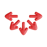 Red Arrow. 3d Red Arrow. 3D Red arrow In Different Style and shapes png