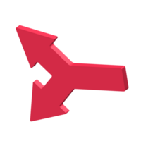 Red Arrow. 3d Red Arrow. 3D Red arrow In Different Style and shapes png