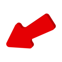 Red Arrow. 3d Red Arrow. 3D Red arrow In Different Style and shapes png