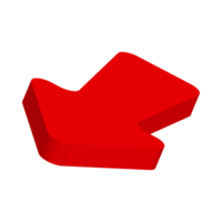 Red Arrow. 3d Red Arrow. 3D Red arrow In Different Style and shapes png
