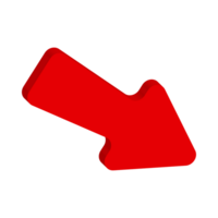 Red Arrow. 3d Red Arrow. 3D Red arrow In Different Style and shapes png