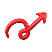 Red Arrow. 3d Red Arrow. 3D Red arrow In Different Style and shapes png