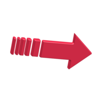 Red Arrow. 3d Red Arrow. 3D Red arrow In Different Style and shapes png