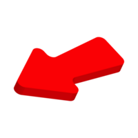 Red Arrow. 3d Red Arrow. 3D Red arrow In Different Style and shapes png